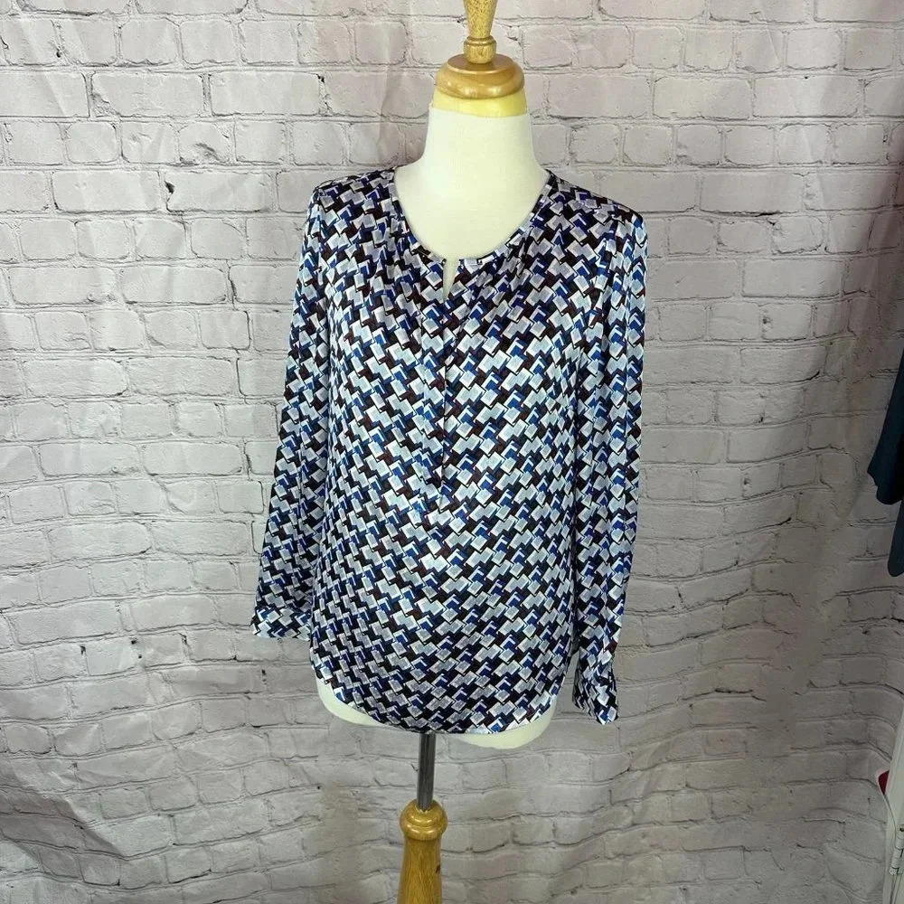 Talbots petites Blouse size medium preppy office business attire